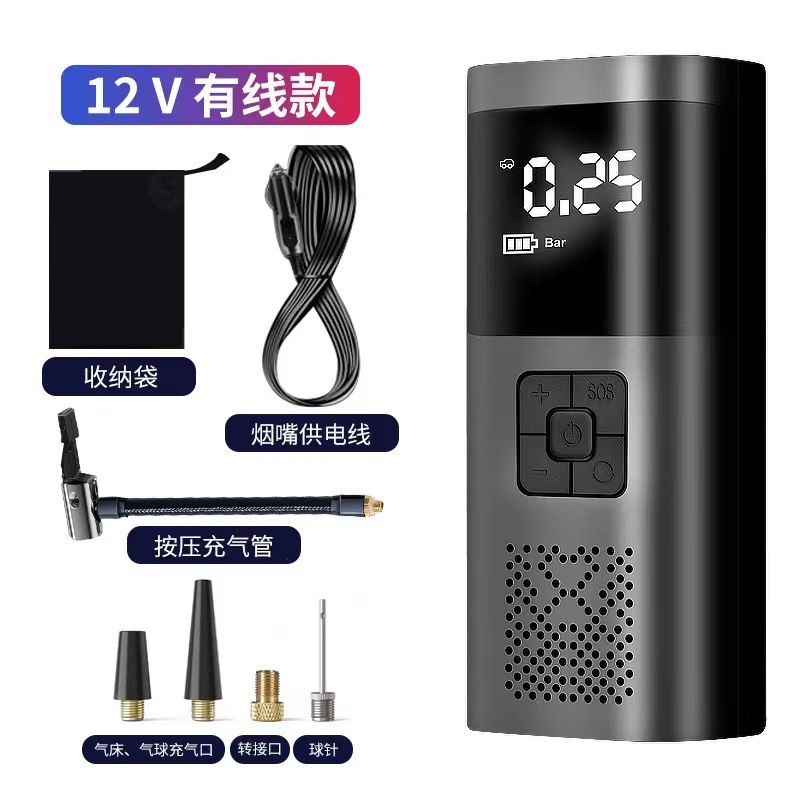 Intelligent digital display car air pump and portable car tire air pump pic 3