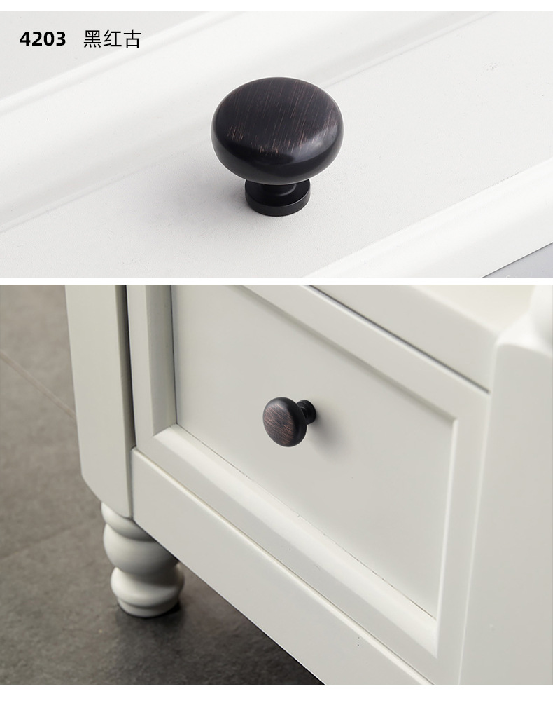 Single-hole round twisted zinc alloy solid thickened light luxury single-grain handle, cabinet, wardrobe drawer, cabinet door, cabinet small handle pic 32