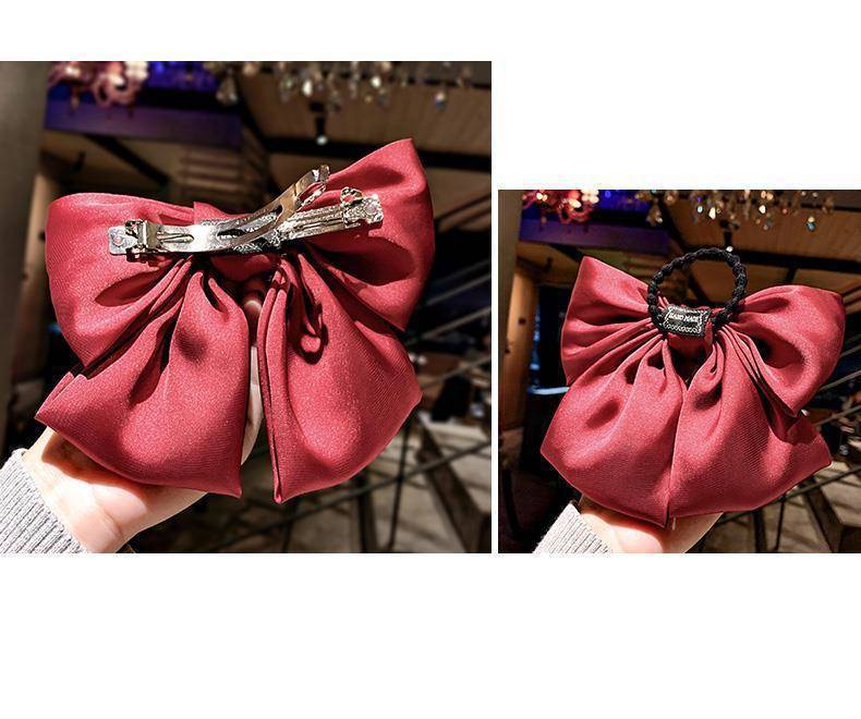 ins Korean-style large bow hair accessory, jk hair clip, fabric at the back of the head, Japanese-style school spring hair clip, hair rope and hairpin pic 7