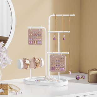 多层大容量天鹅绒首饰盒耳环项链饰品收纳盒多色珠宝收纳展示盒子详情4