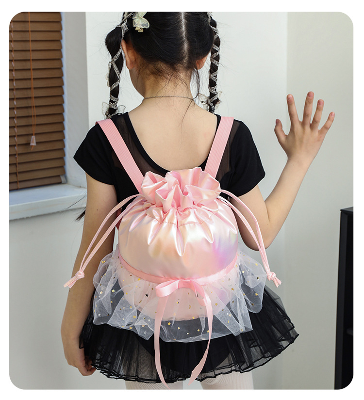 新款舞蹈包儿童双肩跳舞背包运动包休闲包女童可爱芭蕾舞书包印字详情22