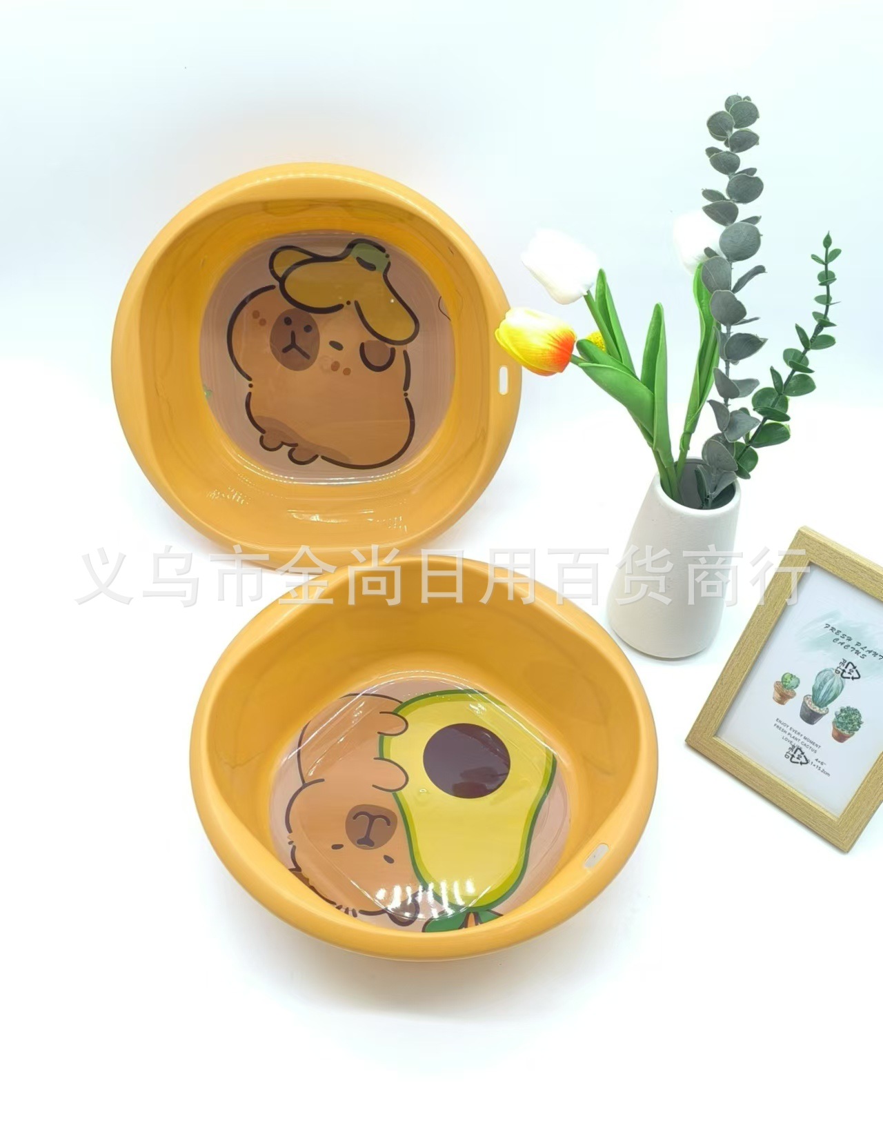 家用卡皮巴拉脸盆儿童洗脸专用盆家用洗漱卡通洗脸盆可爱卡通脸盆详情7