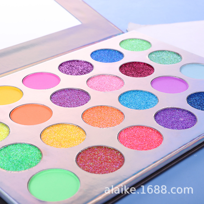 New 24-color eyeshadow in stock, luminous eyeshadow palette, pearlescent fluorescent eyeshadow without logo, one-piece consignment pic 5