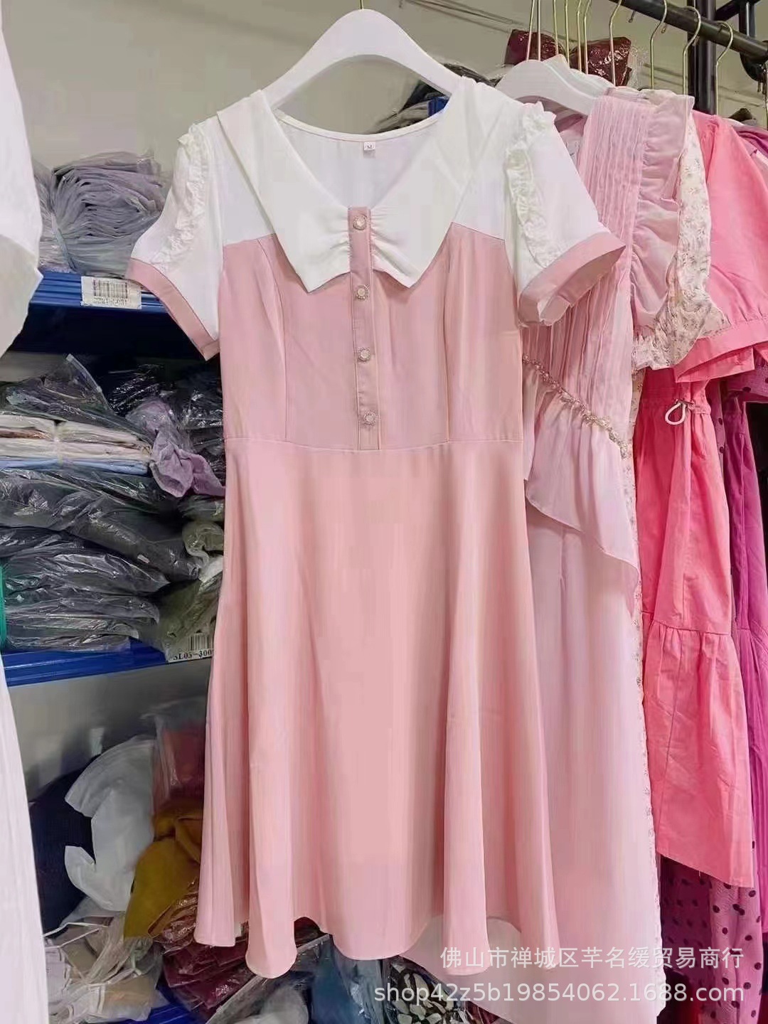 Early spring petite elegant dress for women 2023 summer waist-cinching and slimming lady chiffon floral mid-length dress pic 26