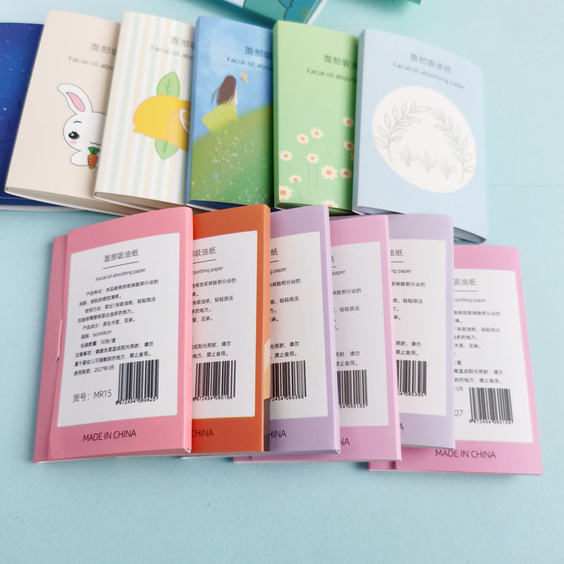 Wholesale facial oil-absorbing paper, blue film oil-absorbing and sweat-absorbing paper, summer portable and refreshing linen paper for cleaning, exclusively for export, exclusively for foreign trade, exclusively for foreign trade pic 6
