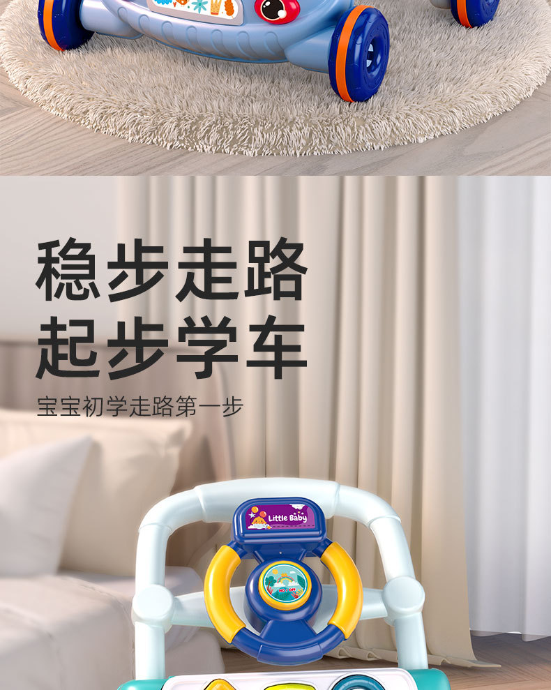 跨境热销婴儿学步车玩具儿童音乐滑行宝宝防侧翻多功能手推助步车详情2