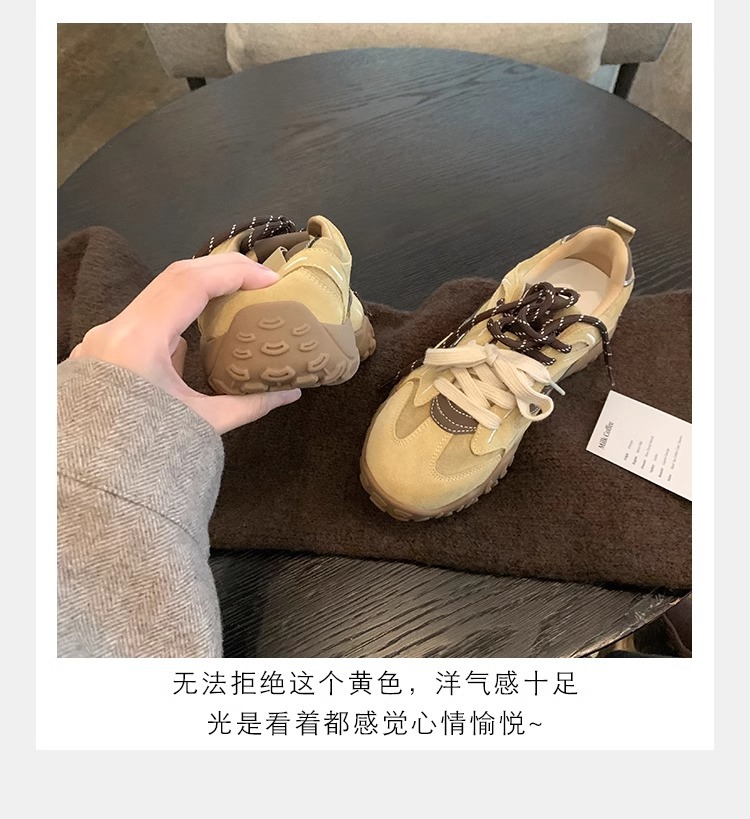 The thick-soled insole height-increasing Forrest Gump shoes of the same style as Grape Mom are the new sporty and casual leather training shoes for women in the autumn and winter of 2024 pic 15