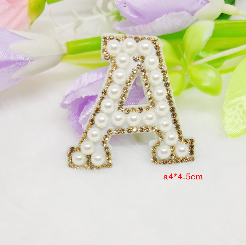 Cross-border hot diamond English pearl letter fabric pasted clothing accessories with adhesive backing 5mm pearl decoration factory DIY nail pearl wholesale pic 32