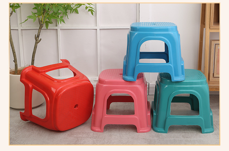现货供应儿童塑料凳  简约家用板凳成人高凳可叠放幼儿小凳子批发详情16