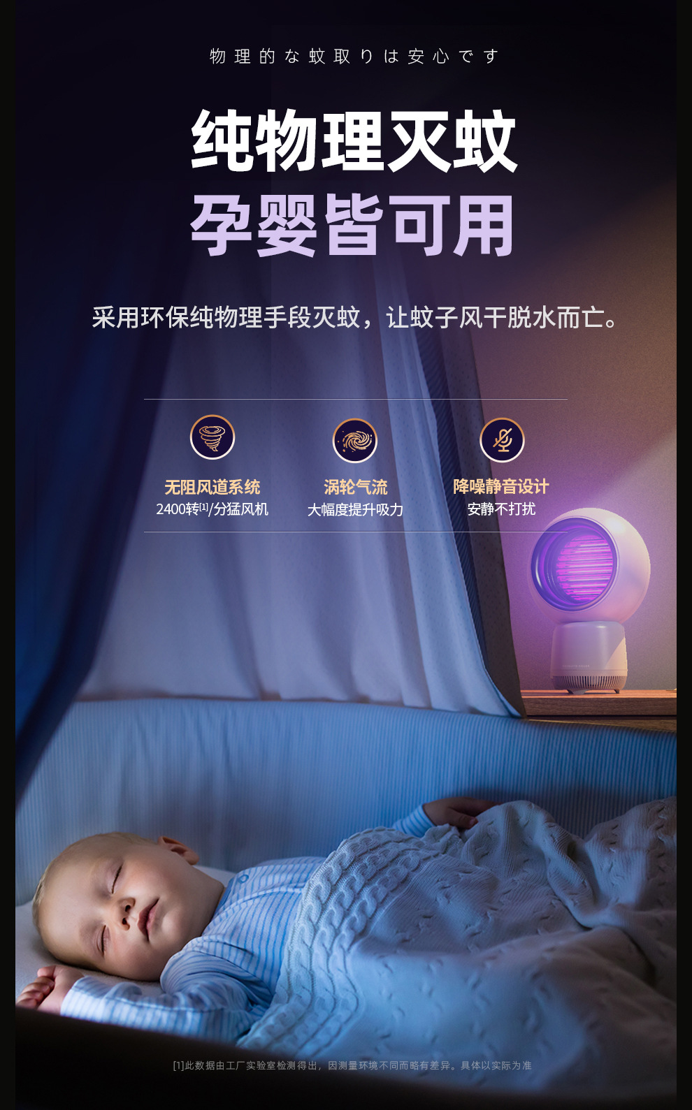 The new Xingren Electric shock mosquito Killer is a household silent light wave usb rechargeable LED night light with strong suction pic 14