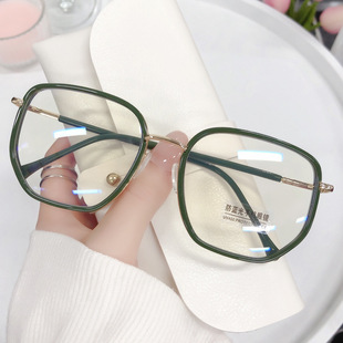 2053网红ins眼镜框韩版多边形防蓝光素颜平光镜女圆框复古眼镜架详情5