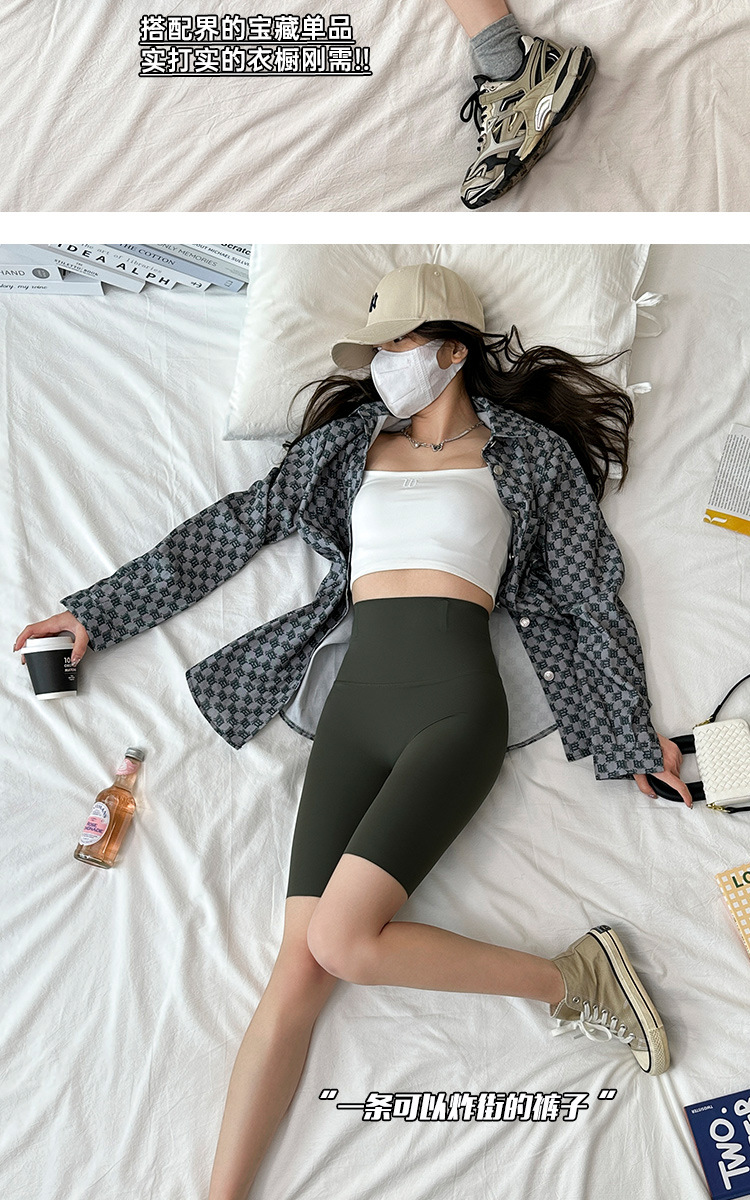 鲨鱼裤女外穿新款五分打底春秋骑行收腹提臀夏季薄款芭比瑜伽短裤详情22