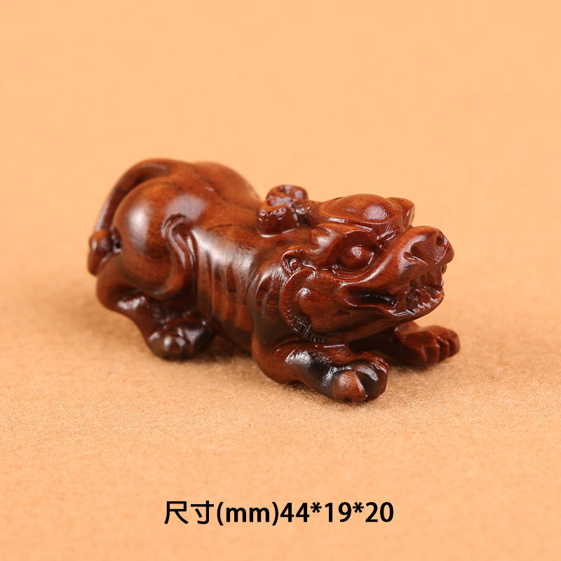 Wholesale of light-struck jujube wood carving ornaments, PI Xiu accessories, Taoist ritual implements ornaments, Qilin accessories, handicrafts and gifts pic 4