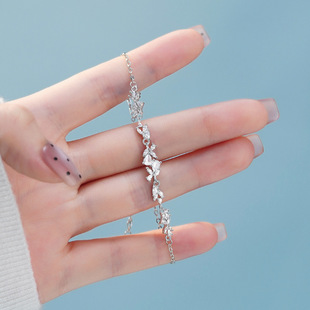 阿宝S999足银碎银星星手链气质淑女极简韩版时尚文艺潮流手饰代发详情8