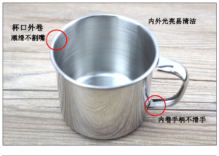 Stainless steel cups, kindergarten water cups, small cups for students and children, drinking tea cups, metal tea jars with LIDS pic 14