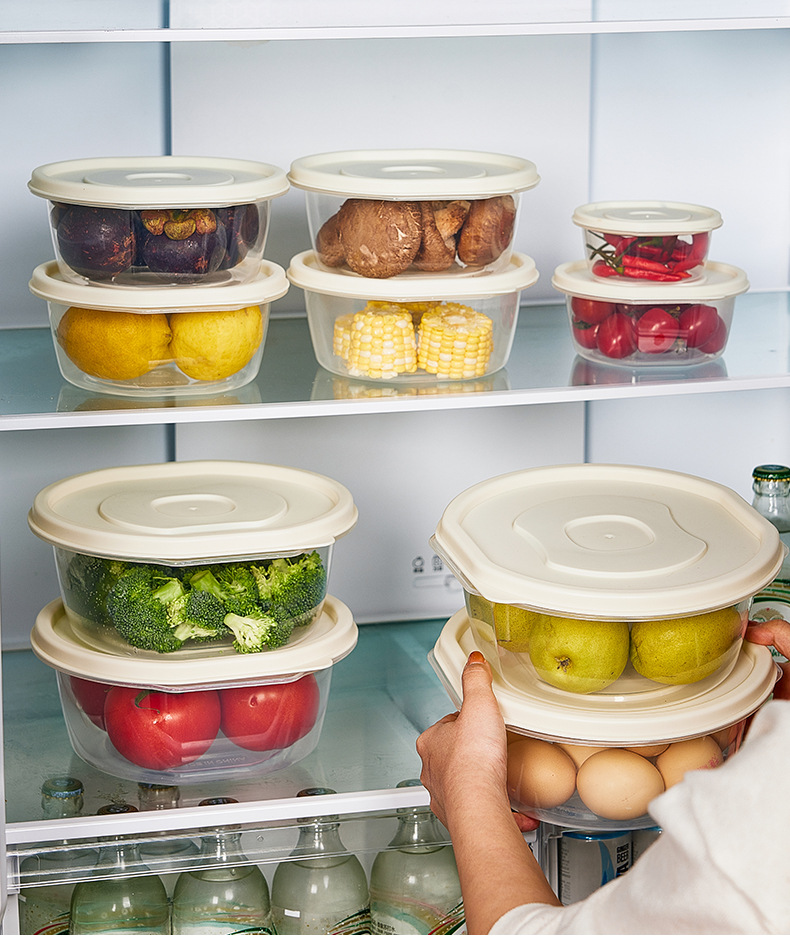 Cream-style refrigerator preservation box, kitchen five-grain storage box, outdoor picnic microwave food-grade bento box pic 12