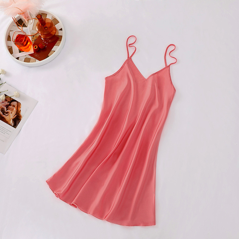 2021夏季新款仿真丝女士吊带群内搭欧美跨境丝绸吊带裙女亚马逊详情15