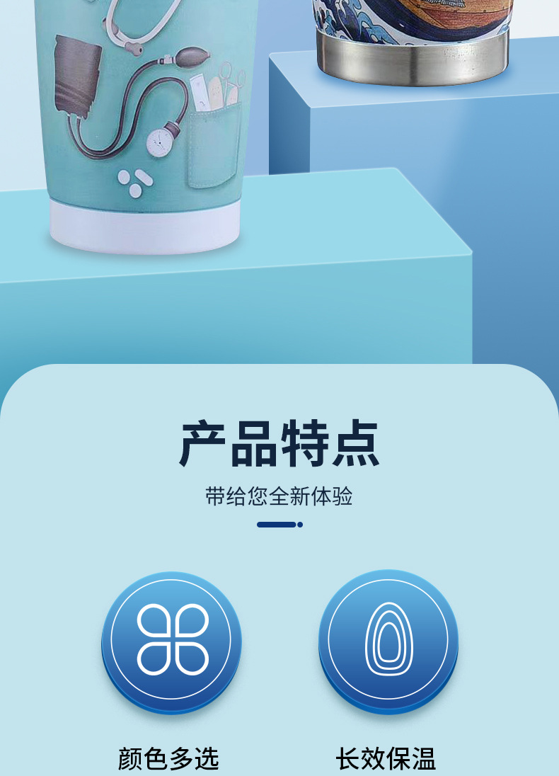 亚马逊 20oz汽车杯 不锈钢保温杯车载冰霸杯啤酒杯304喷塑汽车杯详情2