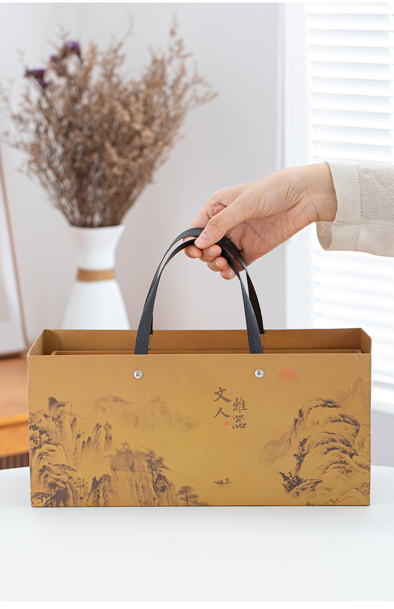 Travel tea set, quick guest cup, one pot, three cups, portable covered bowl, small set, outdoor kung fu set, tea brewing advertising gift pic 49