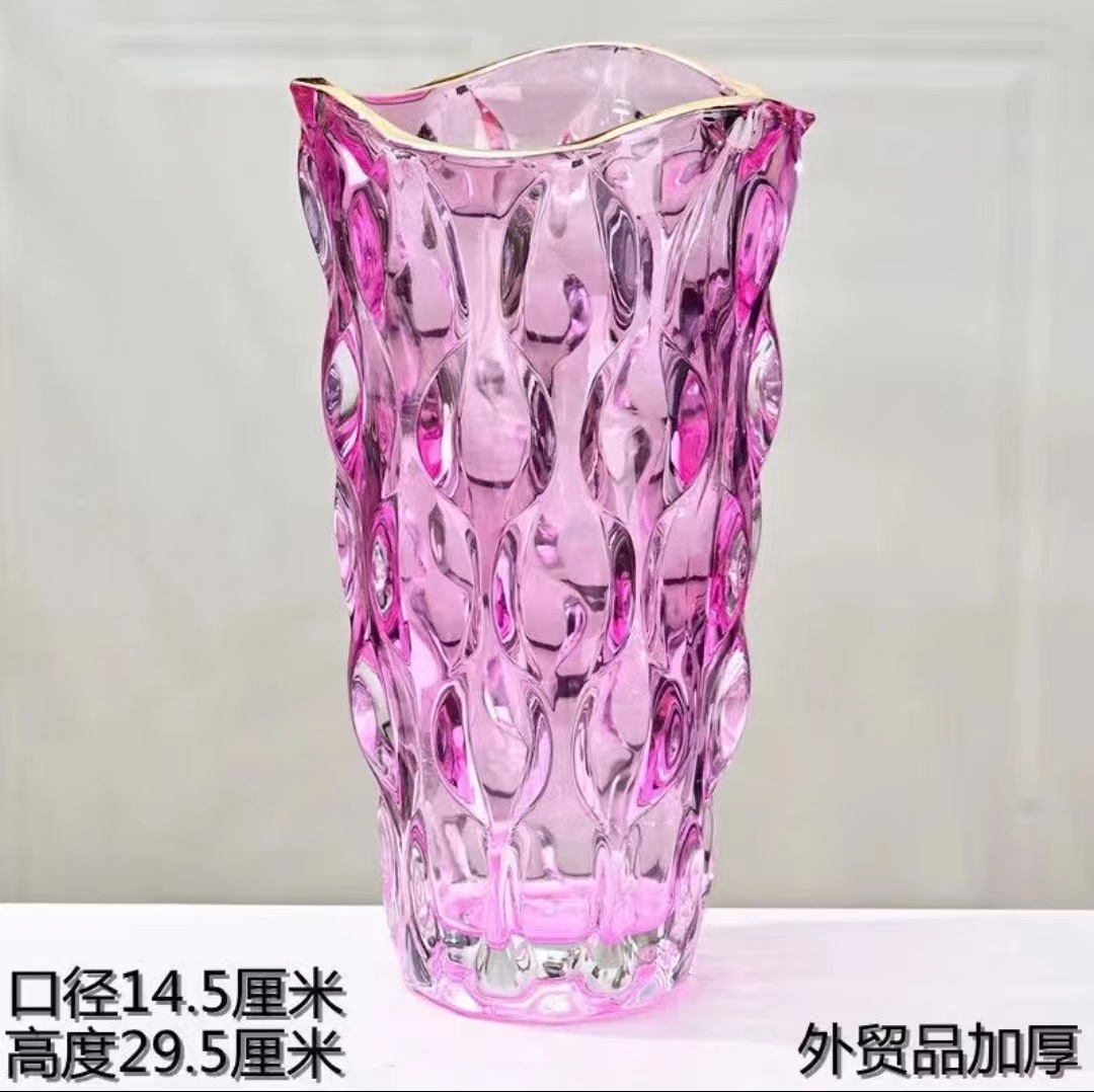 Nordic InS-style valley vase, irregular glass vase, high-end home living room decoration flower arrangement pic 6