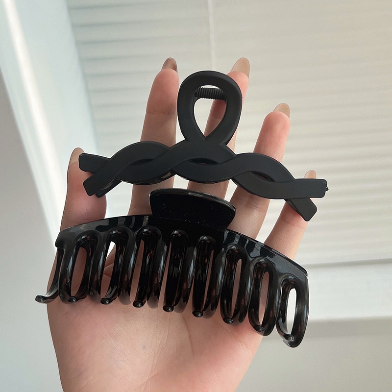 ins简约高级感鲨鱼夹抓夹毛毛夹子磨砂毛绒义乌厂家方形详情8