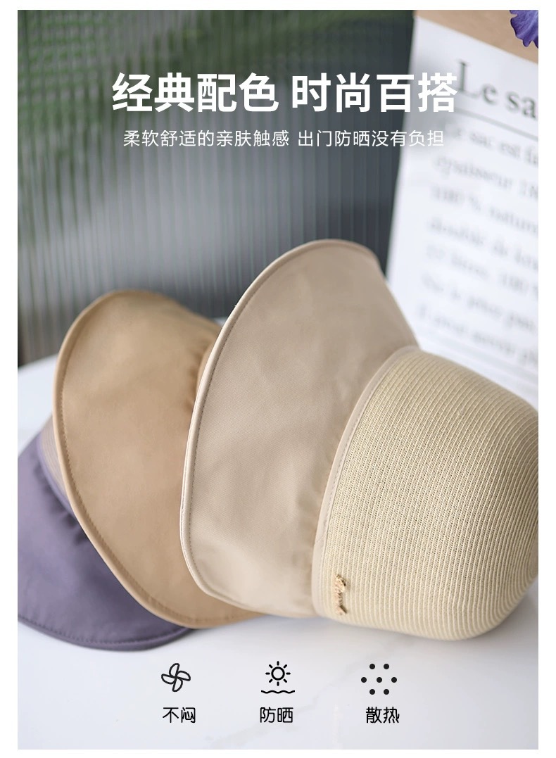 2024夏新款大帽檐遮阳草帽女士防晒鸭舌帽时尚休闲百搭显脸小凉帽详情4