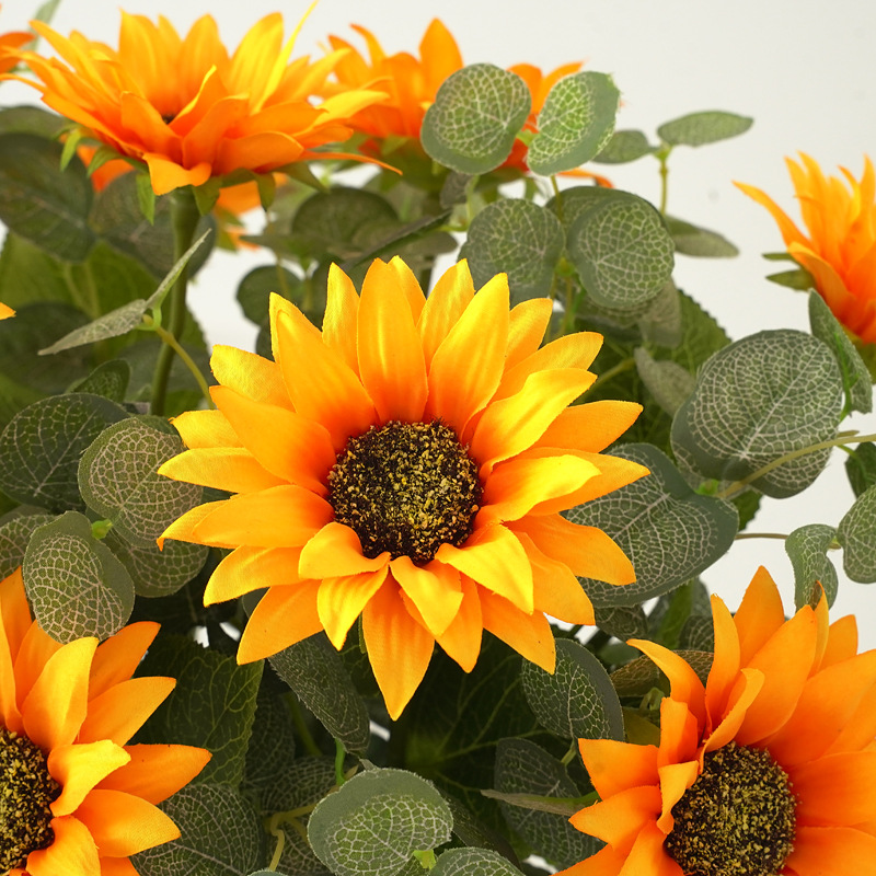 Artificial flowers, single sunflowers, artificial flowers, bouquets, wedding display Windows, stage decoration and handicrafts pic 12