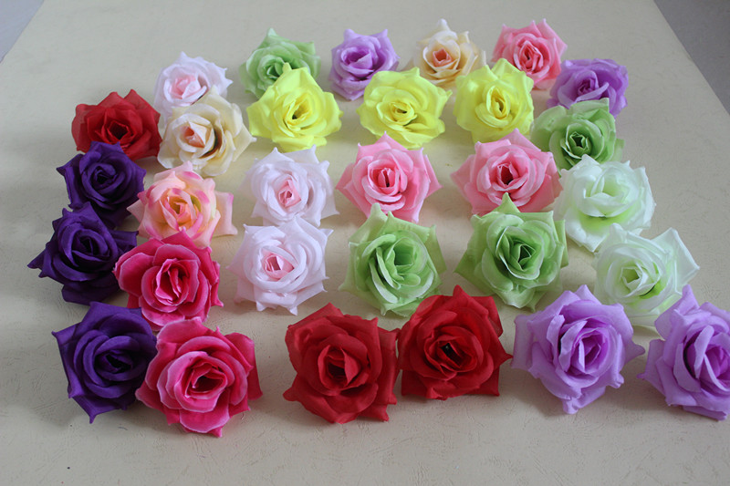 仿真花玫瑰花朵假花装饰仿真玫瑰花朵花球花墙插花花头材料绢花头详情59
