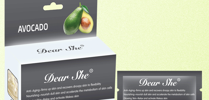 Dear She Avocado Mask, peel-off head Mask/Nose mask, clean pores, absorb oil, cross-border export pic 17