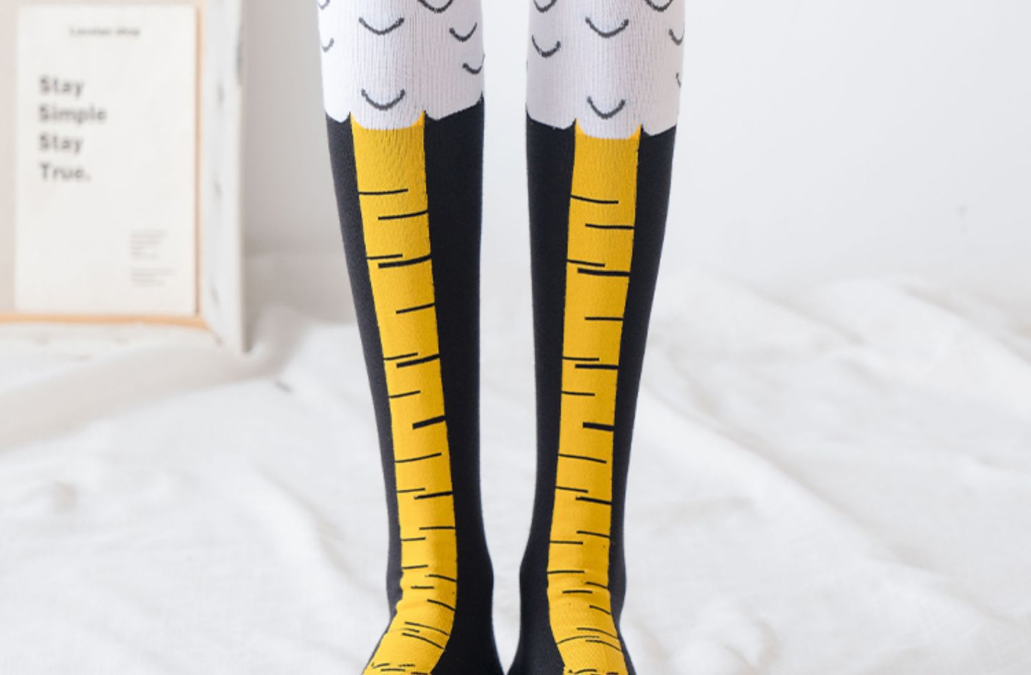 袜子女春秋新款潮流鸡爪袜健身运动休闲袜网红抖音搞怪瘦腿过膝袜详情17