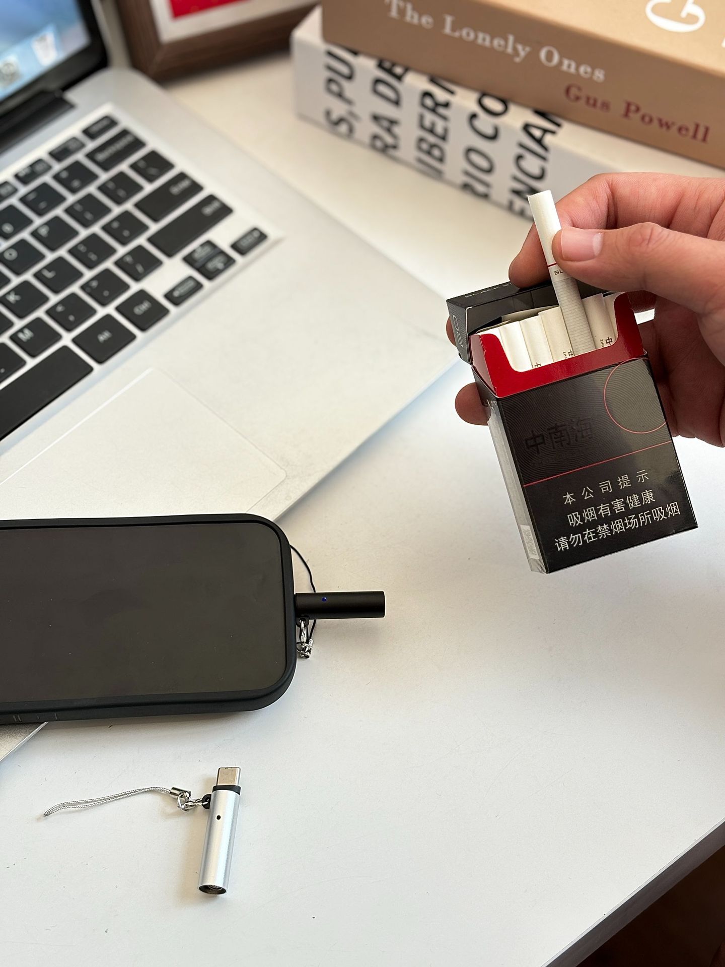 合金材质吹气振动防风TYPE-C手机点烟器便携迷你点火器即插即用详情37