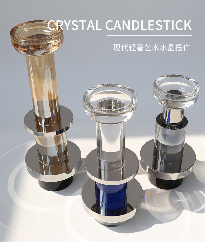 Cametti creative crystal candlestick ornaments, modern home, hotel, wedding, restaurant utensils, candle display stands wholesale pic 17