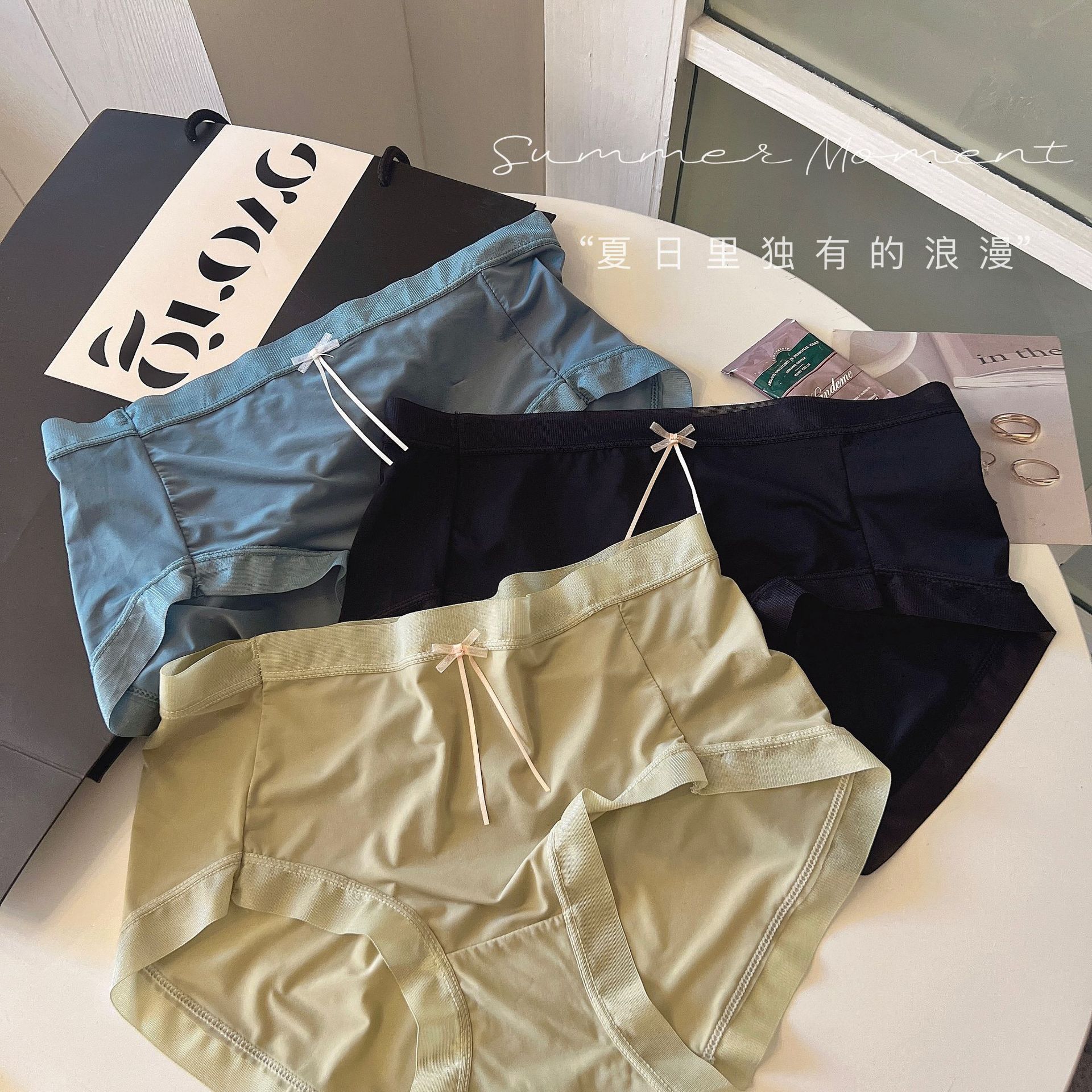 新款少女内裤夏季超薄裸感冰丝速干无痕透气柔软抑菌女士三角内裤详情26