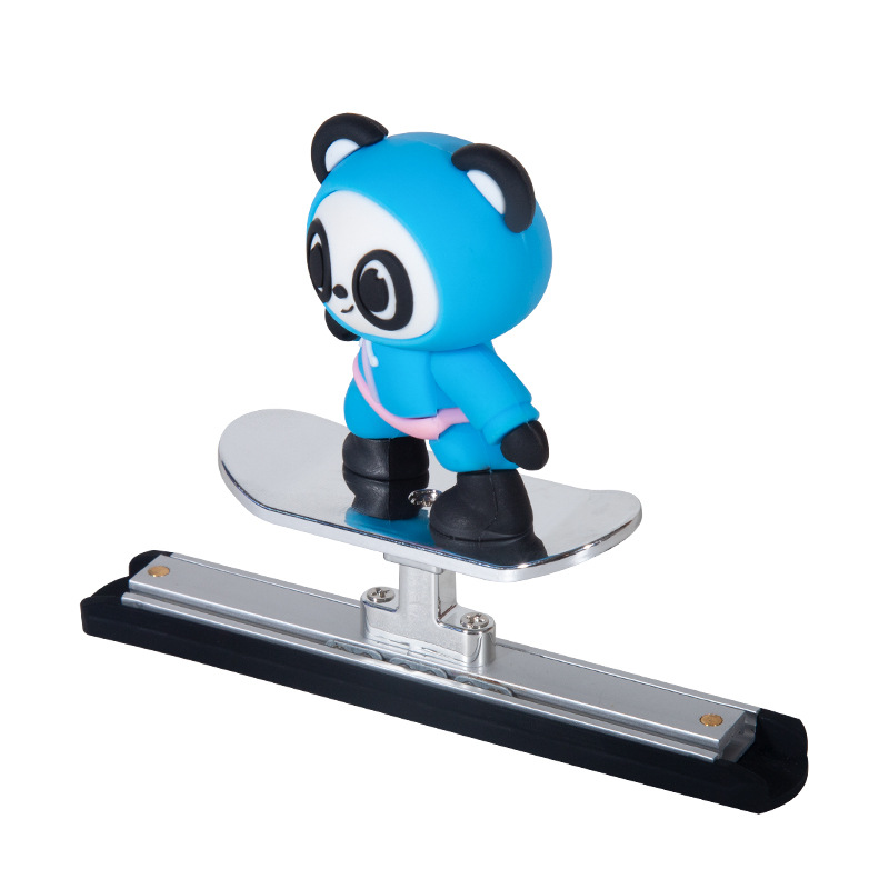 Kung Fu Bear Car Aromatherapy skateboard car decoration, cartoon and cute, swinging with the car, long-lasting fragrance, dashboard decoration pic 13