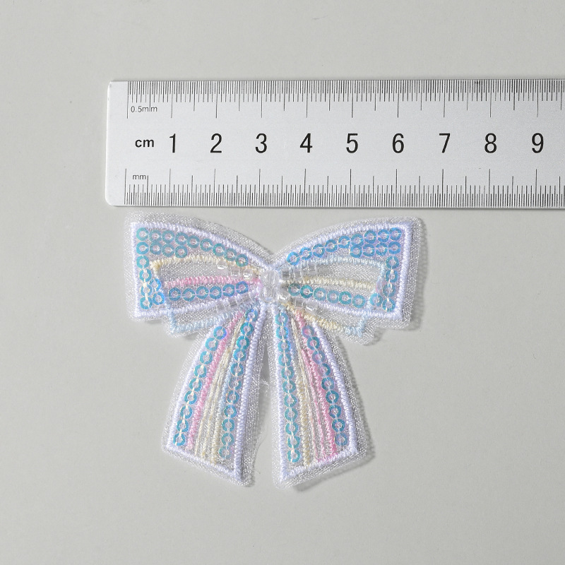 Single-layer butterfly fabric embroidery, colorful chiffon butterfly clothing, headwear accessories, handcrafted accessories, baked cake decoration pic 1