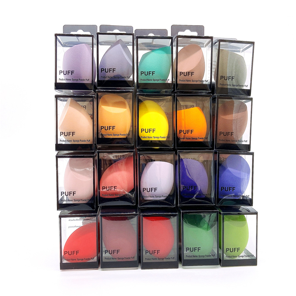 1 direct sales black plastic box for beauty products, egg powder, egg puff, gourd, oblique cut water drop, foundation, BB cream, special tools, sponge pic 11