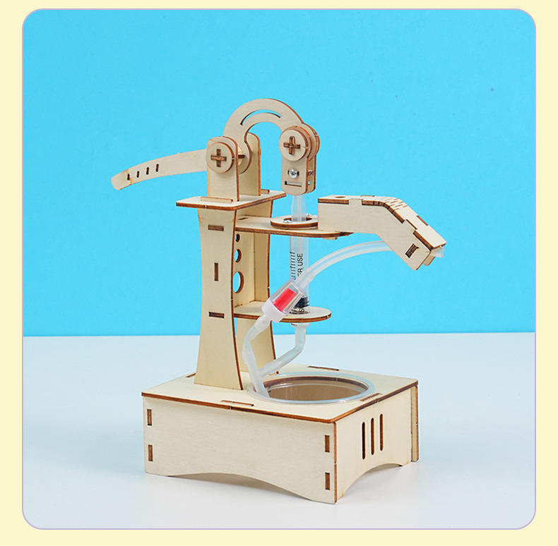 diy hand-pressed water pump well model, student science and technology small project, lever principle, science experiment, frontiers of science education pic 11