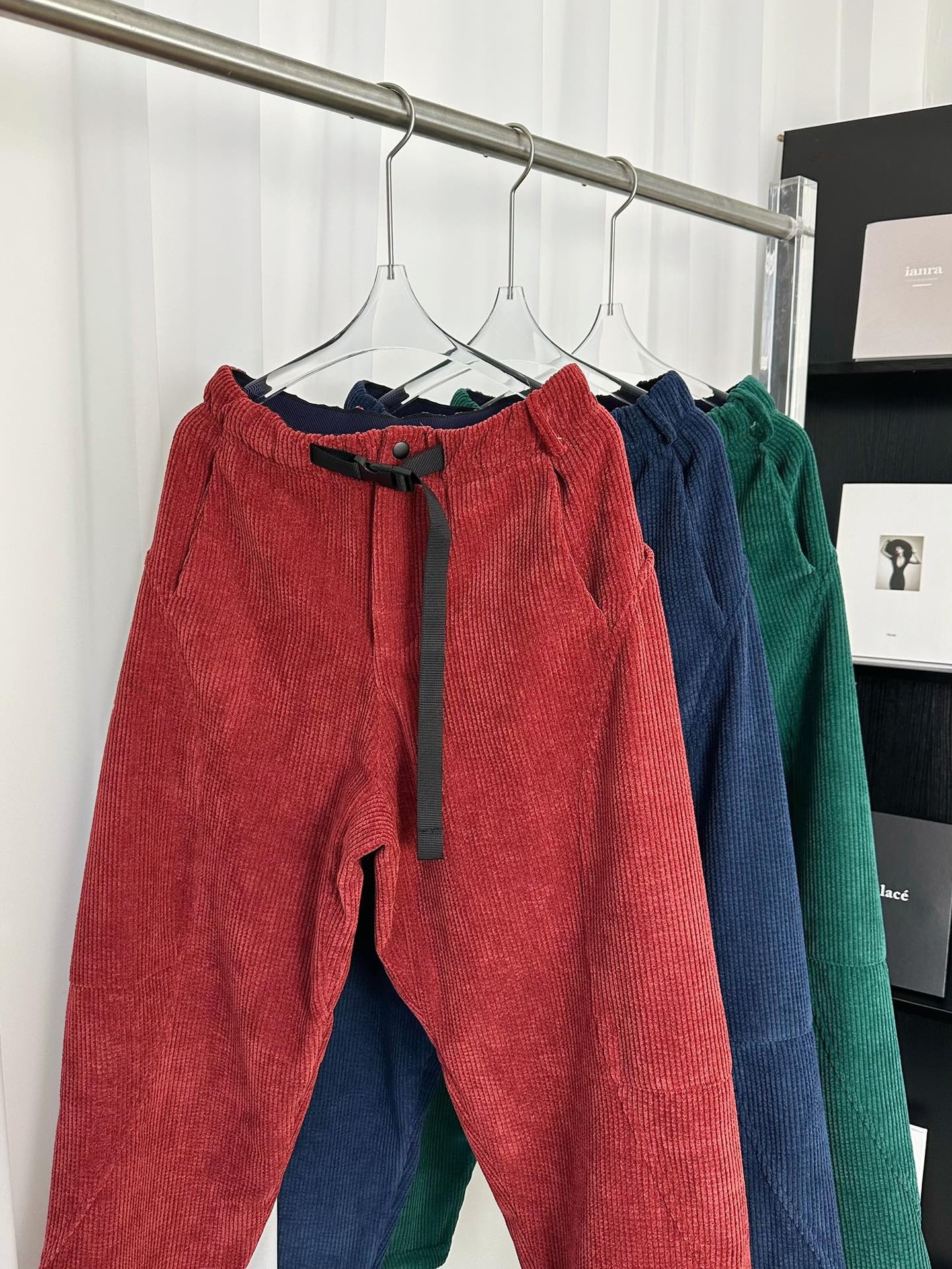 素然同款灯芯绒加绒女士宽松休闲裤素家同款高品质设计感小暖裤详情2