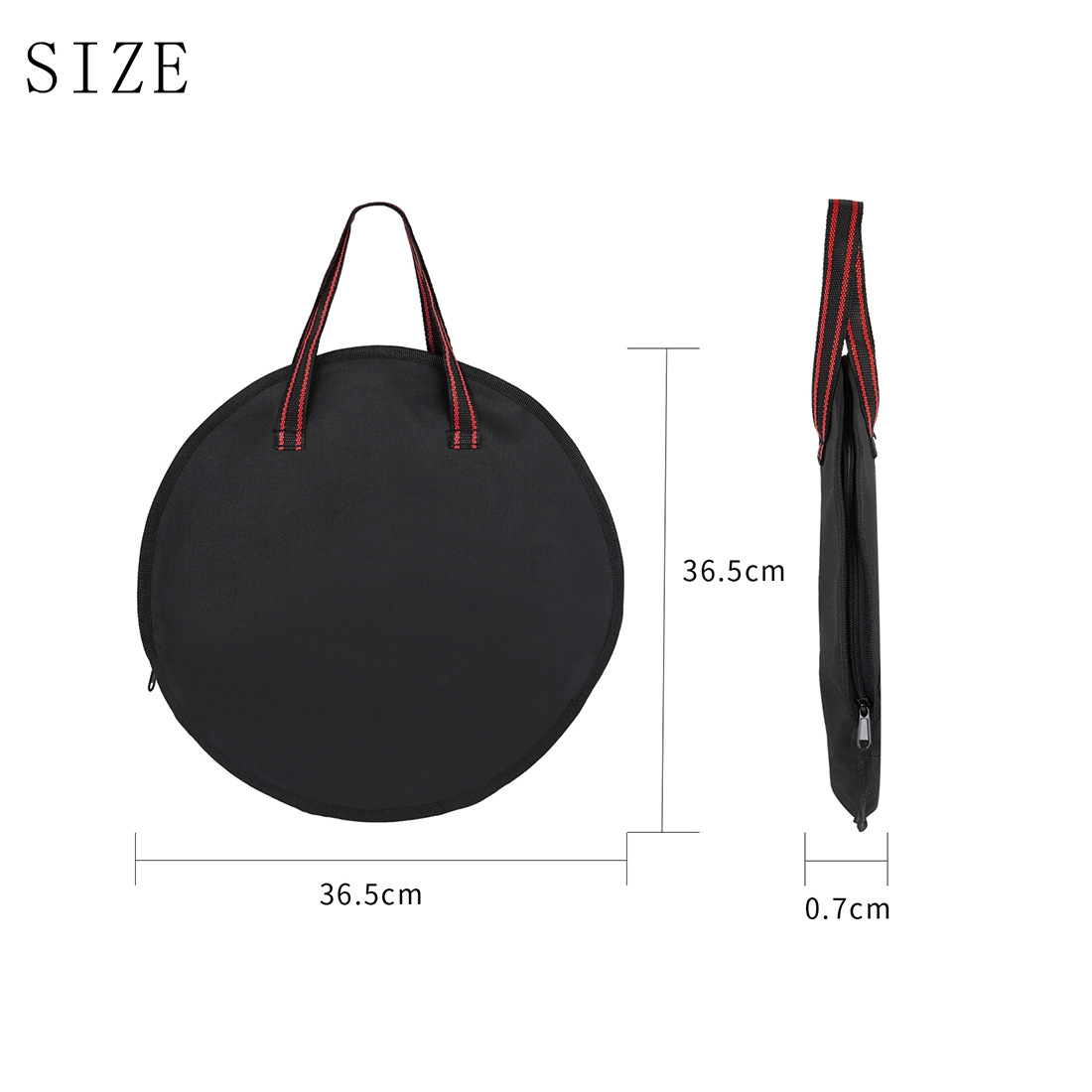 10寸哑鼓包黑色牛津布哑鼓垫子包便携式静音垫手提袋打击板包批发详情3