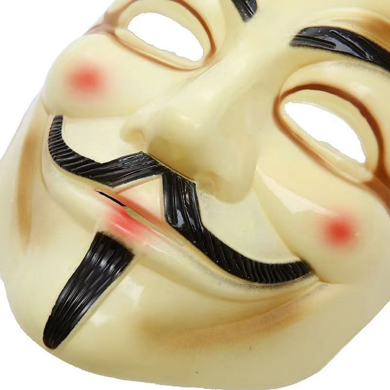 万圣节v字仇杀队面具男全脸化妆舞会黑客怪客成人鬼步舞假面死神详情11