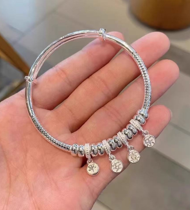 Peace and Joy Bracelet for Women, a new Chinese-style bracelet with a push-pull style, is a fashionable and young, niche design wristband gift pic 1