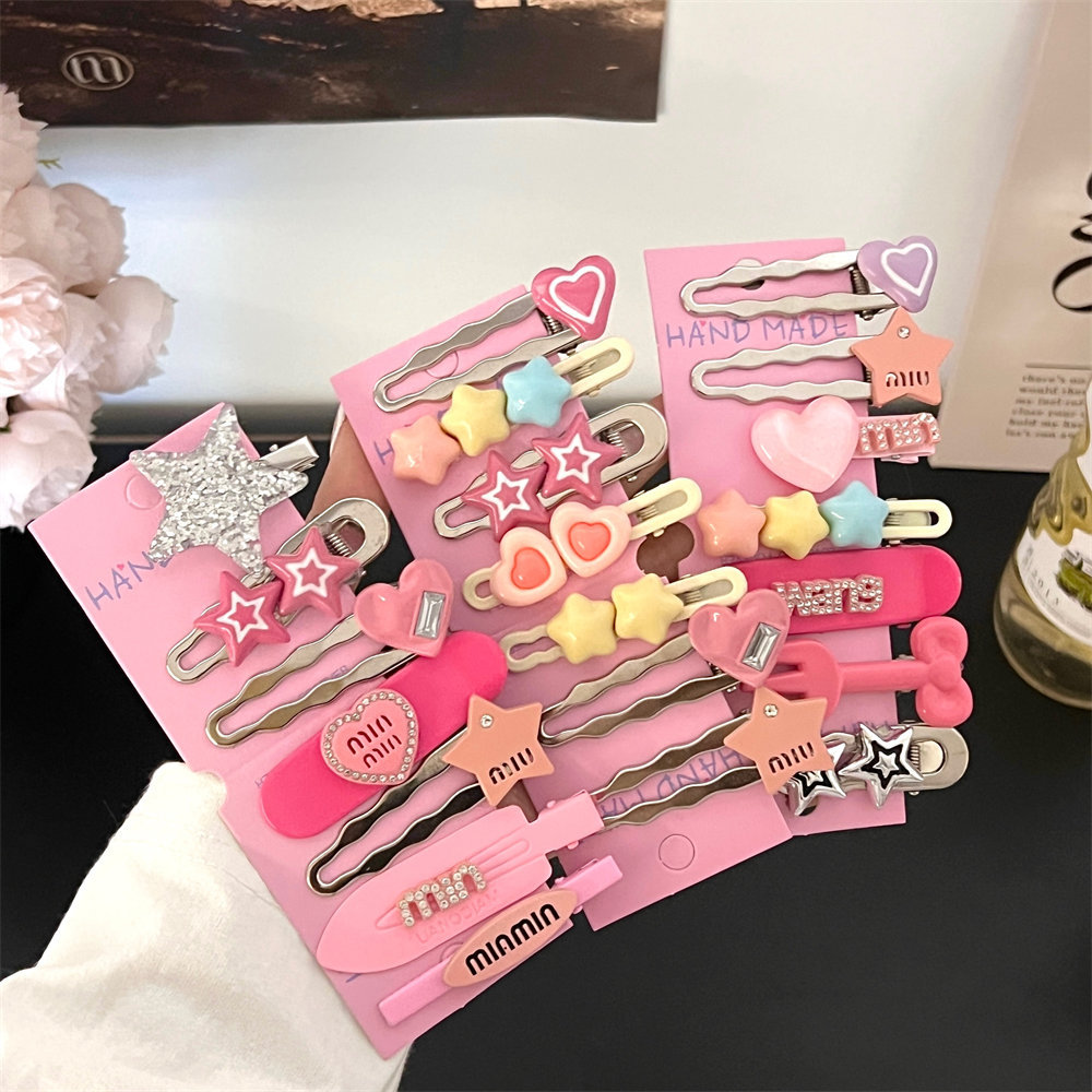Versatile Y2K fashionable spicy girl style star hair clip, girl side bangs clip, sweet and cool dopamine crushed hair clip hair accessory pic 37
