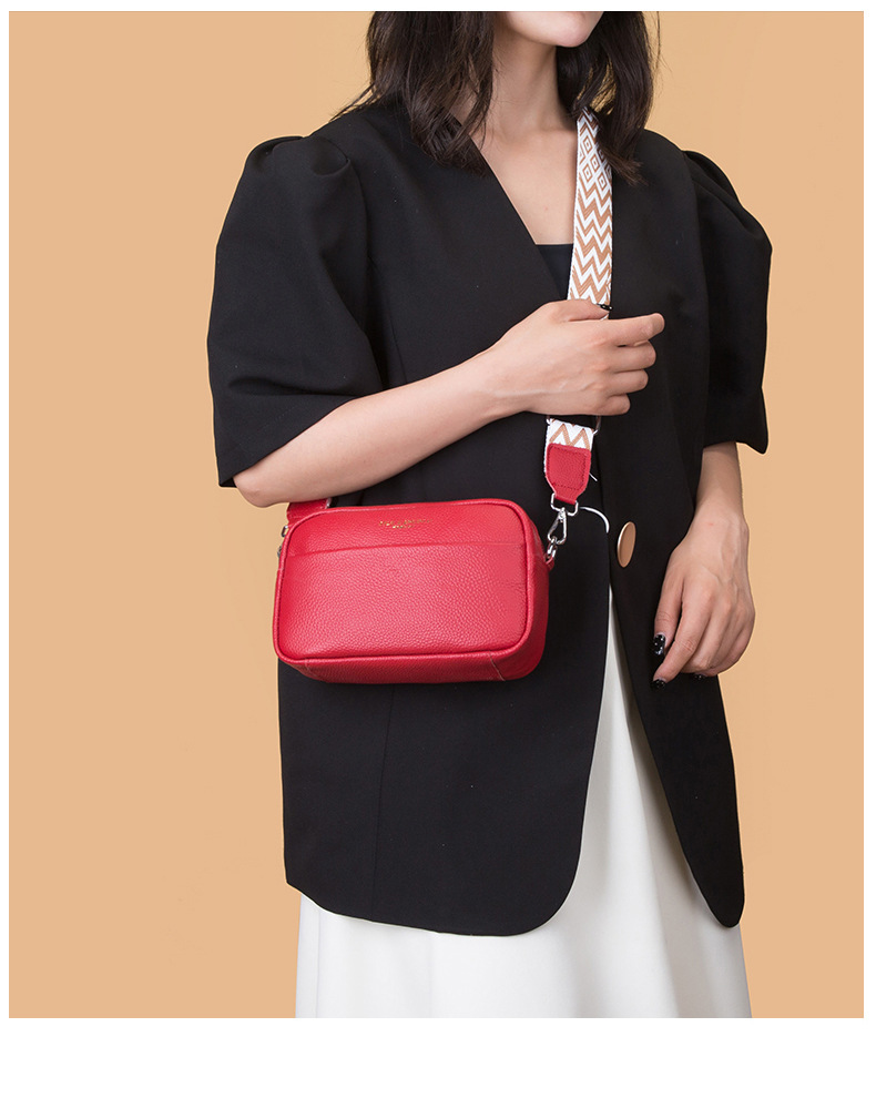 跨境真皮女包包批发2023新款潮时尚简约单肩斜挎包头层牛皮小方包详情20