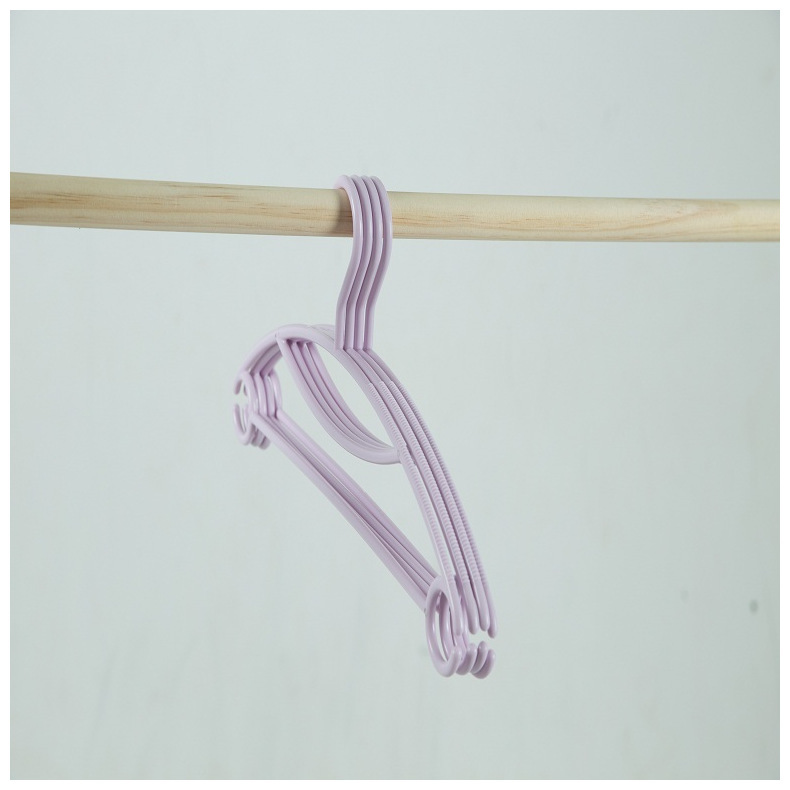 Rainbow-colored collar guard hanger, thickened plastic household hanger, clothes rack, clothes drying rack, clothes rack, clothes drying rack pic 60