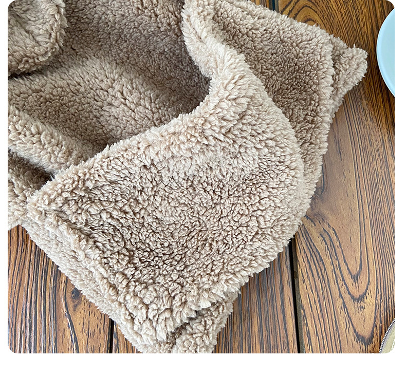 防风帽子带面罩女冬季骑车围脖一体帽加厚保暖护耳可爱小熊套头帽详情25