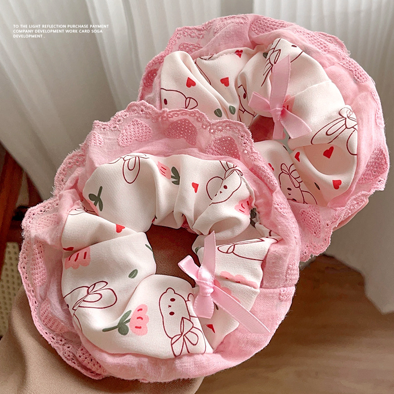 Spring and Summer hair band Collection: Cute trendy hair bands, feminine lace trim hair accessories, sweet and fresh large intestine hair bands pic 28