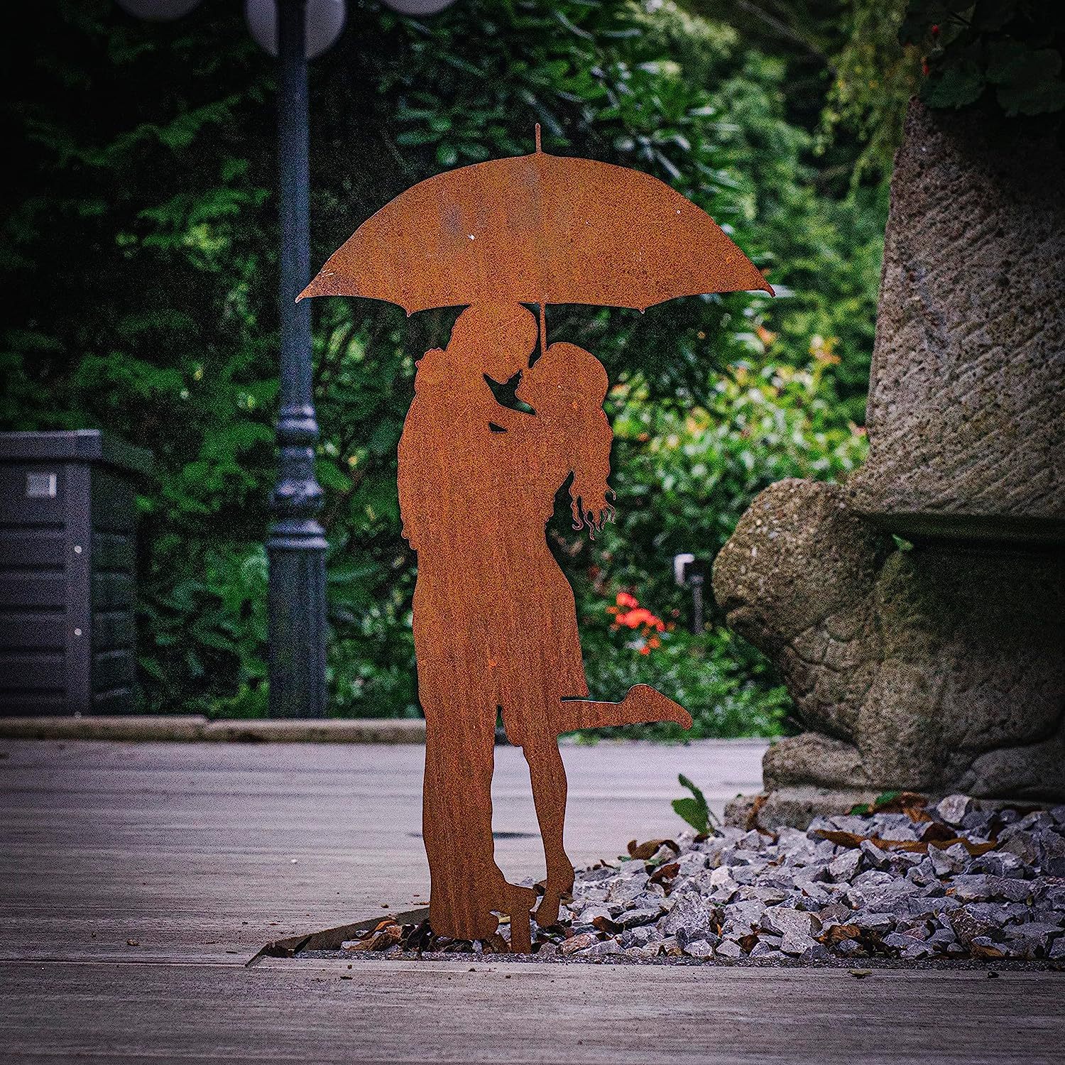 跨境新款创意生锈动物剪影立体庭院地插装饰花园摆件户外插件雕塑详情3