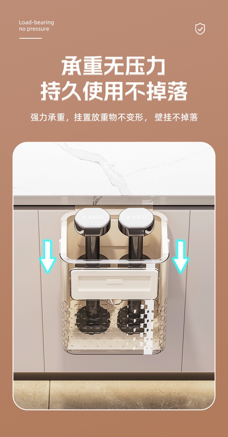 厨房壁挂垃圾桶大号创意折叠家用垃圾桶高颜值垃圾桶橱柜悬挂详情2