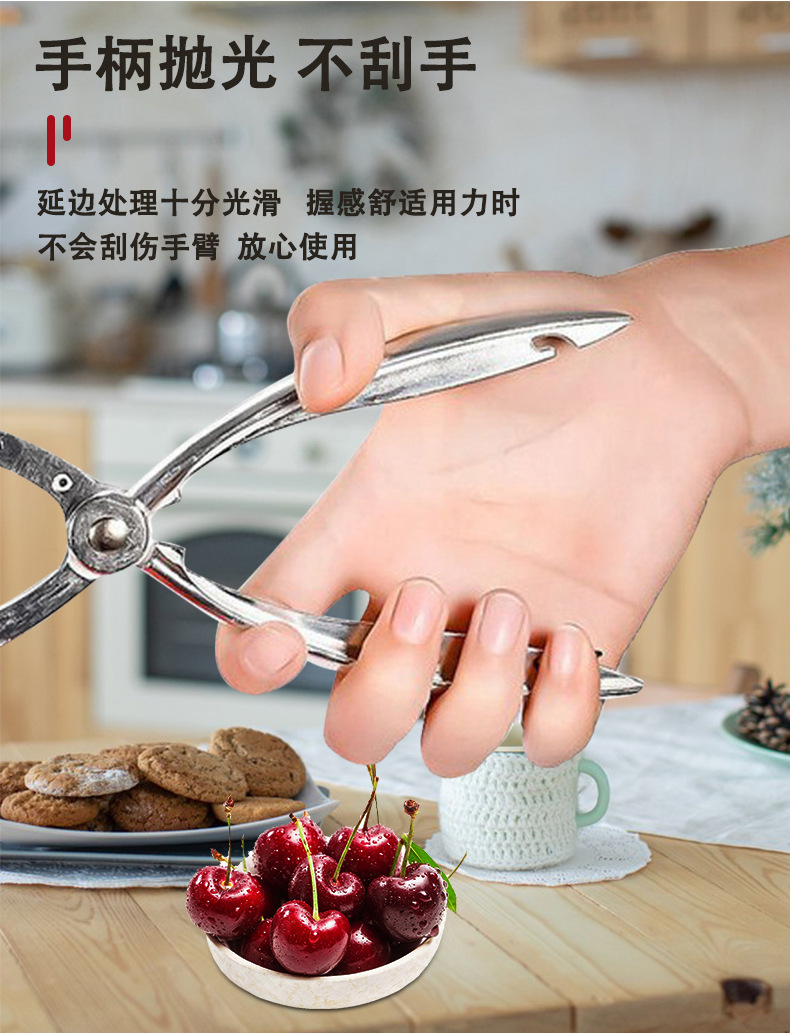 铝合金樱桃去核夹红枣水果手动去核器 家用厨房取芯器 厨房多功能详情5