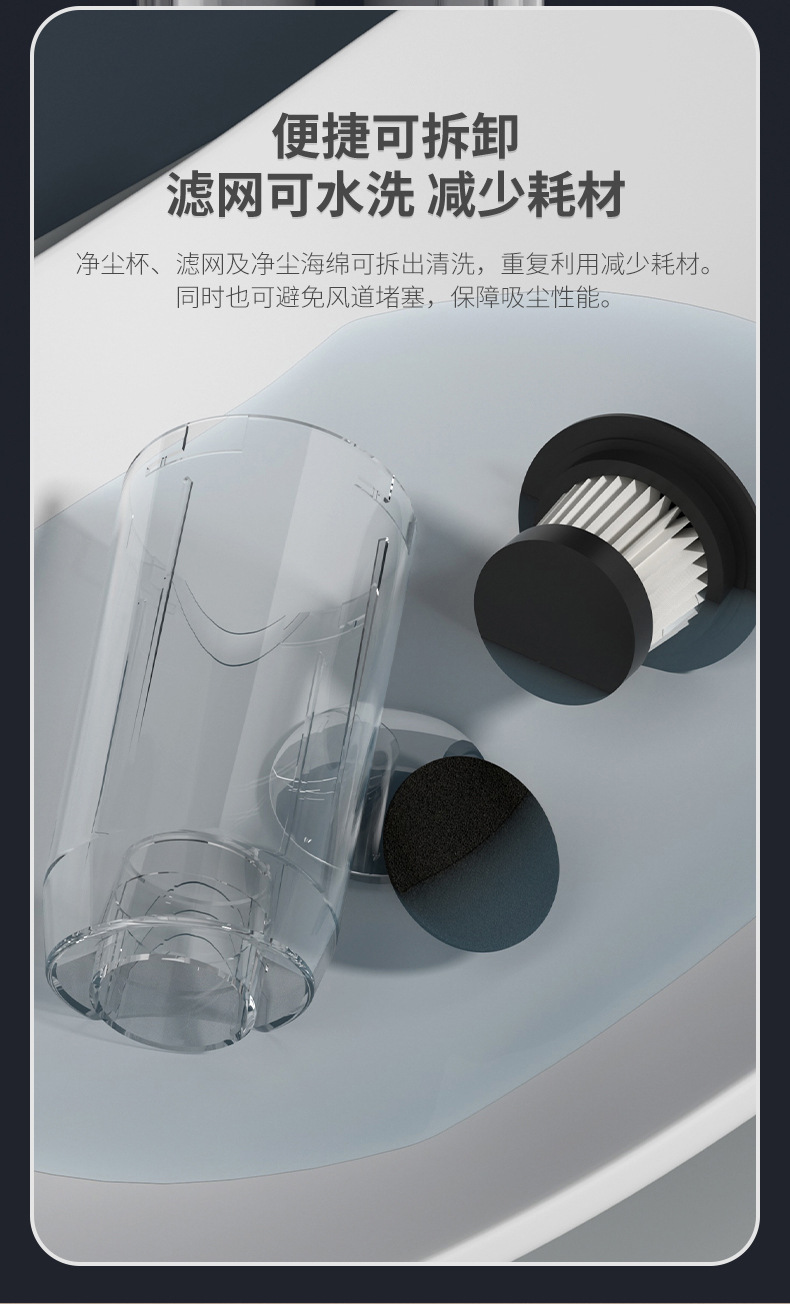 MDHL车家两用多功能手持无线充电吸尘器大吸力猫毛吸尘机一件代发详情13